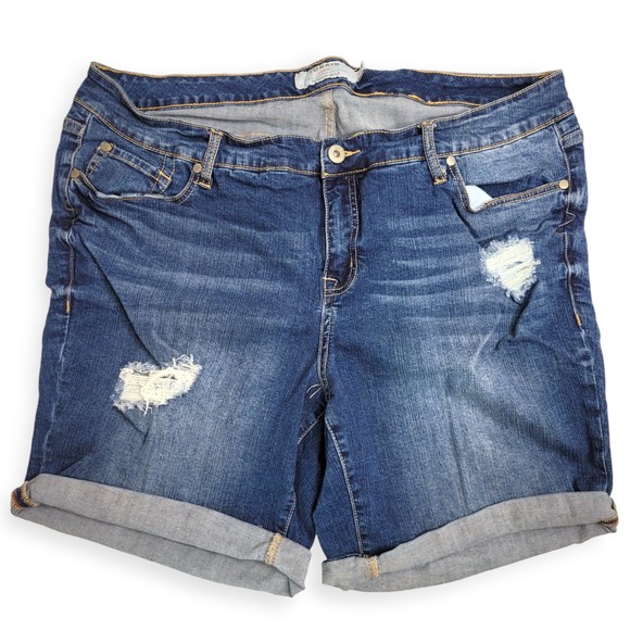 torrid Pants - Torrid Denim Shorts Medium Wash Distressed Size 20